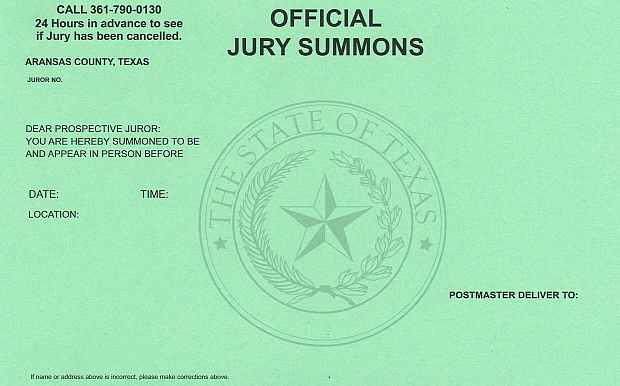 JP1 Sample Jury Summons